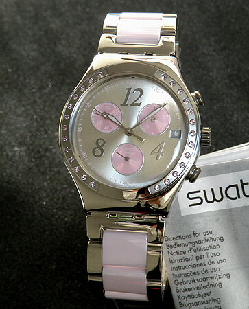 スウォッチ【Swatch】YCS534GIRONY CHRONO DREAM PINKアイロニークロノIRONY CHRONOベゼル部には輝くクリスタル付き【smtb-KD】【楽ギフ_包装】●送料無料!!【ショップオブザイヤー大賞受賞】