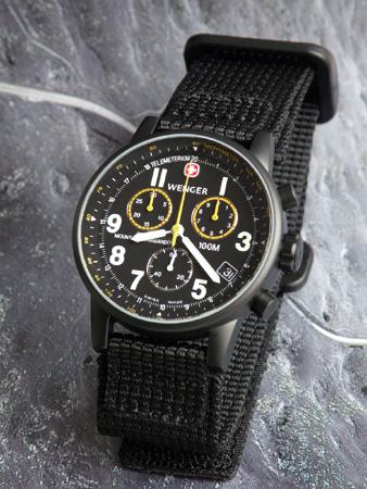WENGERクロノグラフW70724ケース径【約38mm】ウェンガーSMC2スイスマウンテンコマンド2本格派ミリタリーウォッチ男性用腕時計・メンズ