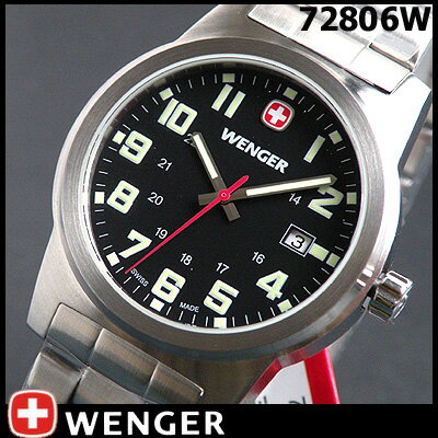 【WENGER】ウェンガー72806W FIELD CLASSICブラック×シルバー/メンズ腕時計フィールドクラシック