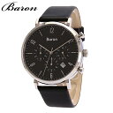 【ポイント10倍!期間限定セール!最大2000円引き!】BARON/バロンBR-MJ001腕時計/レザーベルト/メンズ/ブラック【あす楽対応_東海】【最安挑戦】