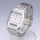 CASIO/カシオAQ-230A-7B/シルバーアナデジクォーツ 【あす楽対応_東海】