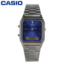 CASIO カシオ STANDARD スタンダード チープカシオ 腕時計 時計 メンズ レディス ユニセックス アナログ デジタル アナデジ ベーシックモデル ビジネス カジュアル 仕事 防水 ステンレス メタル ゴールド 金 AQ-230GG-2A プレゼント ギフト 1年保証 送料無料