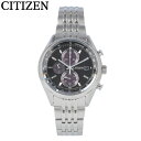 CITIZEN COLLECTION シチズン コレクション 腕時計 時計 メンズ アナログ ソーラー エコドライブ ECO DRIVE クロノグラフ タキメーター ビジネス 仕事 就活 防水 ステンレス ブレス シルバー 銀 ブラック 黒 CA0450-57E プレゼント ギフト 1年保証 送料無料