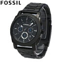 FOSSIL フォッシル 腕時計 時計 メンズ 男性 アナログ クオーツ 電池 クロノグラフ 日付 デイト MAGHINE マシーン カジュアル ビジネス 仕事 防水 ステンレス メタル ブレス ブラック 黒 FS4552 プレゼント ギフト 1年保証 送料無料