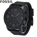 FOSSIL / フォッシル JR1354 Nate / ネイト オールブラック レザー 【あす楽対応_東海】