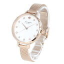 KATE SPADE / ケイトスペード KSW1492 Metro メトロ 腕時計 レディース ローズゴールド メッシュ ステンレス スワロフスキークリスタル シェル文字盤 【あす楽対応_東海】