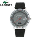 LACOSTE / ラコステ 2011032 腕時計 メンズ ブラック グレー シルバー キャンバス レザー 【あす楽対応_東海】 父の日
