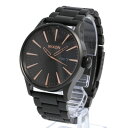NIXON / ニクソン A356957 THE SENTRY SS セントリー 腕時計 メンズ ステンレスベルト ブラック ローズゴールド 【あす楽対応_東海】