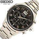 SEIKO セイコー 腕時計 時計 メンズ アナログ クオーツ クロノグラフ ビッグデイト ビジネス 仕事 就活 防水 ステンレス メタル ブレス ブラック 黒 シルバー 銀 SPC153P プレゼント ギフト 1年保証 送料無料