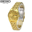 SEIKO セイコー SEIKO5 セイコーファイブ 腕時計 時計 レディース アナログ 自動巻き オートマティック 日本製 デイ デイト カジュアル 防水 ステンレス メタル ブレス ゴールド 金 SYMC04J プレゼント ギフト 1年保証 送料無料