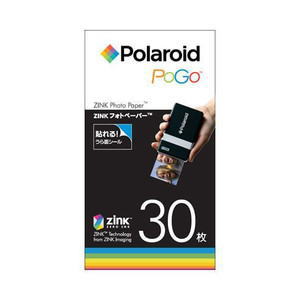 Polaroid(ポラロイド)モバイルプリンタ PoGo(ポゴ)用ZINKフォトペーパーAZJ-03011BE 30枚