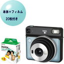 【フィルム20枚付】富士フィルム チェキスクエアカメラ instax SQUARE SQ6 アクアブルー【フィルム20枚セット】