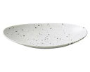 白斑点 オーバルディッシュ 中 23cm 和食器 楕円皿 日本製 美濃焼 業務用 26-420-056-wa