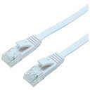 ミヨシ TWU-6A10WH(ホワイト) カテゴリー6A フラットLANケーブル 10m