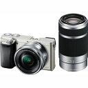 【長期保証付】ソニー α6000 ILCE-6000Y-S(シルバー) ダブルズームレンズキット
