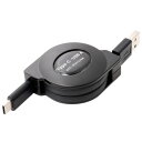 ミヨシ SCC-R2012/BK(ブラック) USB Type-C ケーブル コードリールタイプ 1.2m