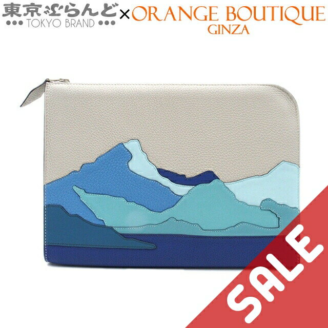 【中古】【5%クーポン♪9.19〜9.21】【超オススメアイテム！ξ】【返品可】エルメス エンドレスロード ジップタブレットクラッチバッグ パールグレーxブルーエレクトリック トゴ 2019年 レディース[送料無料]【ポイント5倍●9.19〜9.21】pdw 101788120