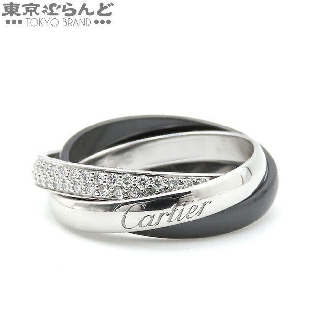 【5%クーポン♪5.3～5.15】【返品可】<strong>カルティエ</strong> CARTIER トリニティ リング B409<strong>55</strong>50 B409<strong>55</strong>00 K18WG セラミック ダイヤモンド #50 10.5号相当 リング・指輪 レディース メーカー仕上済 [送料無料] 【中古】【ポイント10倍●5.3～5.15】23XM 101688404