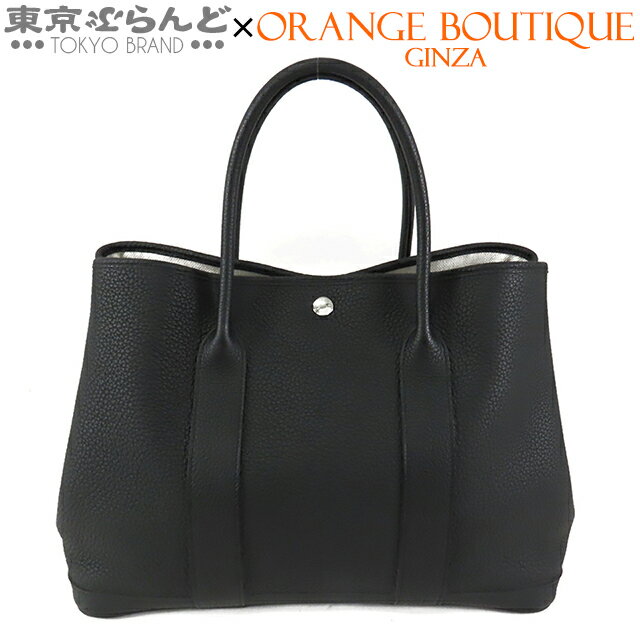 【中古】【5%クーポン♪9.14〜9.21】【返品可】エルメス HERMES ガーデンパーティ PM A刻印 黒 ブラック シルバー金具 ネゴンダ トートバッグ レディース[送料無料]【ポイント3倍●9.14〜9.21】 101811307