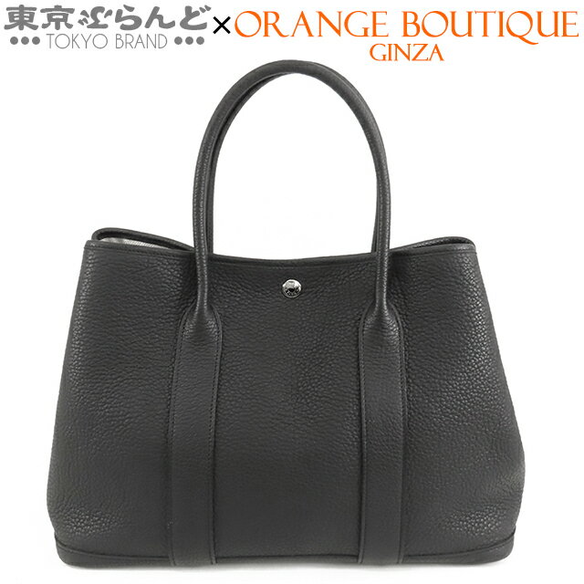 【中古】【返品可】エルメス HERMES ガーデンパーティ PM Y刻印 ブラック シルバー金具 ネゴンダ トートバッグ レディース[送料無料]【ポイント3倍●9.14〜9.21】 101798626