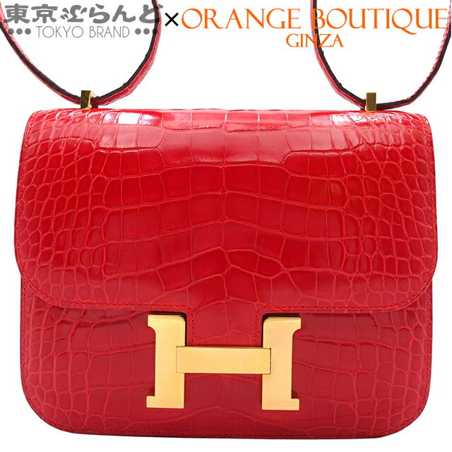 【中古】【5%クーポン♪9.14〜9.21】【返品可】エルメス HERMES コンスタンス 3 ミニ レディース Z刻印 2021年 ショルダーバッグ アリゲーター ルージュクー ゴールド金具[送料無料]【ポイント2倍●9.14〜9.21】 101811751