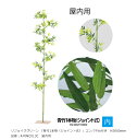 リフェイクグリーン「青竹1本物(ジョイント式)」コンパネ台付き H3000mm、品番:A70NC013C 、屋内用【植物、人工植物、竹、人工竹、グローベン社】