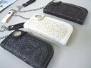 【あす楽/即日出荷】 チェーンウォーレット コンチョウォーレット 財布 メンズ 二つ折り 長財布 小銭入れあり 財布メンズ財布 2つ折り メンズ財布 メンズ長財布 メンズ二つ折り財布 からくさ模様財布 【コンビニ受取対応商品】