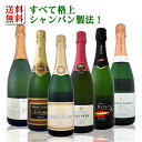 【送料無料】ぜんぶ瓶内2次発酵のシャンパン製法!クレマン&カバ極旨至福スパークリング6本!