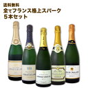 【送料無料】長期熟成シャンパン1本&上質クレマン4本!全てフランス格上スパークだけ5本セット!