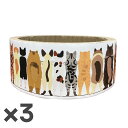 トムキャット ねこのつめとぎサークル 猫用 B:猫柄×3入【...