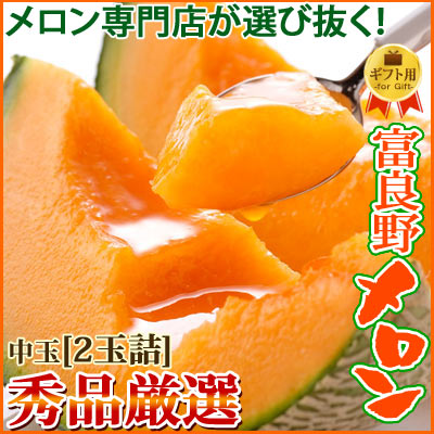 【ハズレのない】専門店の朝採り♪富良野メロンMサイズ2玉詰【1玉 約1.3kg〜】専門店のプロが認めたとっておきの赤肉メロン♪10P2Aug12【SBZcou1208】