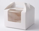 手提ケーキカップ箱 窓付 4ヶ用 / 1枚 TOMIZ(富澤商店) お菓子箱 カップケーキボックス