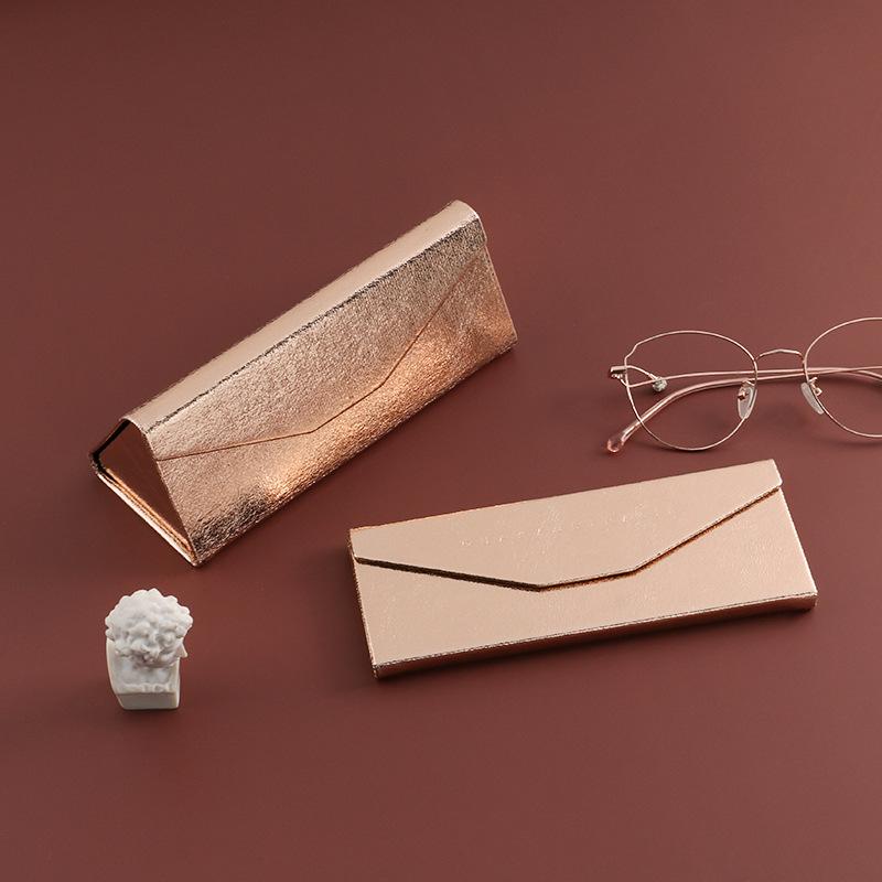 メガネケース サングラス レザー 金色 高級感 折りたたみ式(x3000)