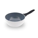 ●GREENPAN グリーンパンKyoto キョウト(京都)シリーズホワイトアルミ IH マラソン ミニウォック 20cm CW000214-002【ポイント10倍付け】