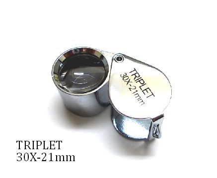 30X-21mm トリプレットレンズ仕様・ジュエリールーペ・レンズに厚みがある本格的ジュエリールーペ・30倍の倍率・精密検査・宝石鑑定用・仕事には最適の少し厚みのあるルーペです
