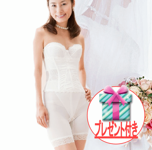 MissBridal セミロングブラジャー＆ウエストニッパー＆ガードル3点セット【送料無料】【ウエディングインナー】【目的ブライダル】激安 ブライダルインナー】