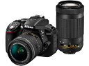ニコン D5300 AF-P ダブルズームキット ブラック 一眼レフカメラ