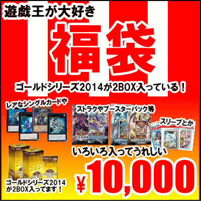 　≪遊戯王　福袋≫　ゴールドシリーズ　2014　ブースター2BOX入り：遊戯王　ゴールドシリーズ　2014が2BOX入ってます