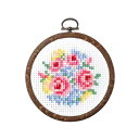 Olympusクロスステッチ刺繍キット 7445 「バラのブーケ」 おしゃれフープ フルーツ&フラワー第2弾 オリムパス