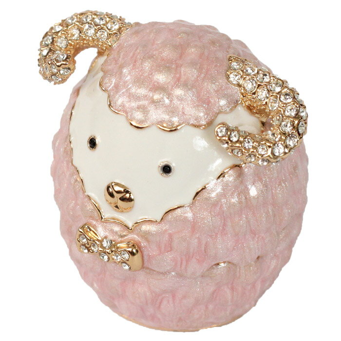 ジュエリーボックス ひつじ(未) ピィアース 宝石箱 置物 小物入れ アクセサリーケース 卒業 入学 可愛い クリスマス 新生活 ギフト 母の日