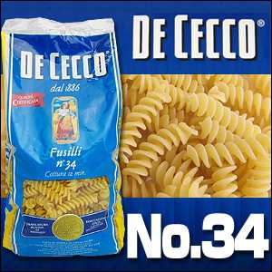 No.34 フジッリ 500g ディチェコ（DE CECCO） s ランキングお取り寄せ