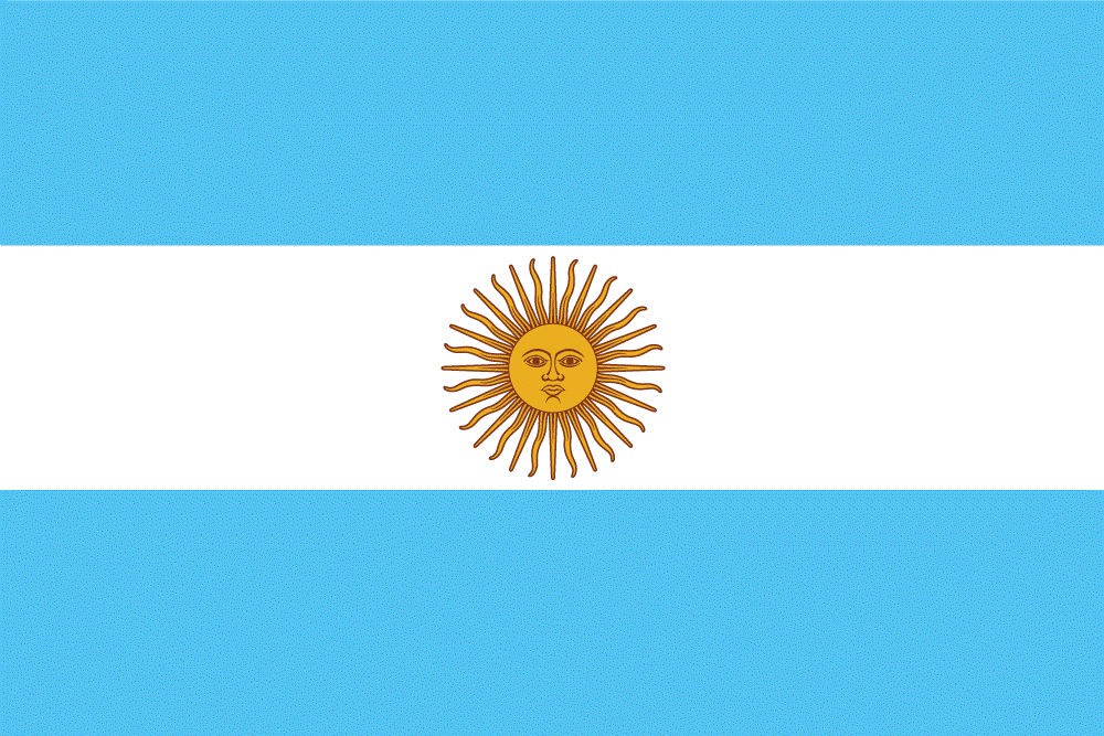 世界の国旗　アルゼンチン国旗[120×180cm・高級テトロン製]
