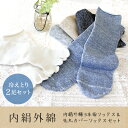 （送料無料）冷えとり 靴下 2足セット/内絹外綿ソックス/シルク/重ね履き/冷え取り＜オータムセール＞送料無料/冷えとり靴下内絹外綿ソックス2足セット＜SALE＞34%OFF5本指ソックス+カバーソックス/冷え取り/靴下