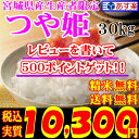 【新米】平成24年 宮城県産つや姫(30kg)【玄米】【一等米】【送料無料】