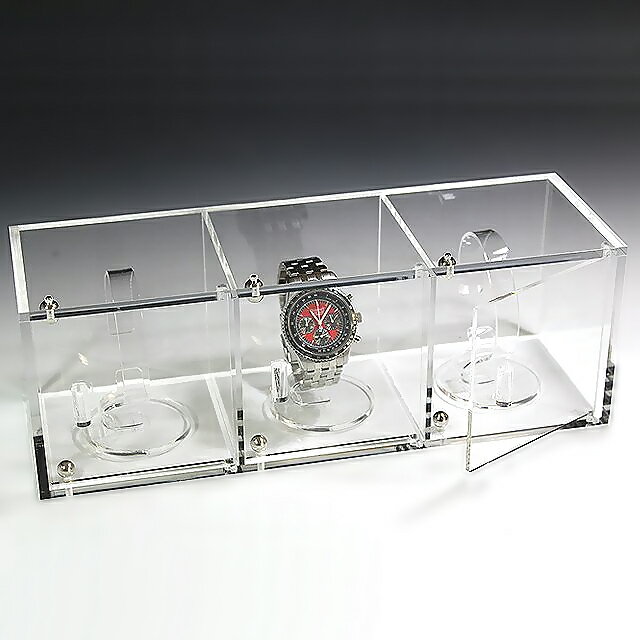 腕時計ショーケース（時計スタンド3個込み）腕時計ケース 収納ケース アクリルケース (アクリルケース...:toumeikan:10009150