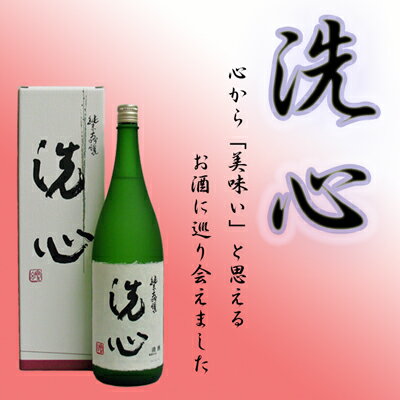 楽天優勝セール_送料無料　　洗心　純米大吟醸　1800ml　　「たかね錦」を精米歩合28％まで磨き、ゆっくりと熟成させた気品漂うお酒　