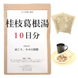 桂枝加葛根湯 10日分(10包) 煎じ薬 体力中等度以下で 汗が出て 肩こりや頭痛のあるもののかぜの初期 漢方 ケイシカッコントウ けいし<strong>かっこんとう</strong>