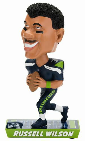 【送料無料】2017年 NFL Caricature <strong>ボブルヘッド</strong> ラッセル・ウィルソン/シアトル・シーホークス