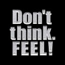 蒔絵シール 【Don't think FEEL!　銀】ケータイ スマホ iPhone デコ ステッカー 英語 ワンポイント 英字 iQOS アイコス