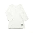 【愛情設計】長袖ワンボタンシャツ☆低刺激素材(オフホワイト)冬用★日本製★(80cm)